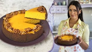 Потрясающий ТЫКВЕННЫЙ ЧИЗКЕЙК🍰 Безумно вкусно! Готовим дома чизкейк БЕЗ ТРЕЩИН с Лизой Глинской😋👌