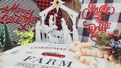 High end dollar tree farmhouse Diy home decor, Diy farmhouse Christmas, Christmas 2020 DIYs