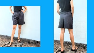 바지! 남편것도 만들어주세요. 오버록없이 만드는 반바지 패턴 / Pattern of shorts that is made without overlocking