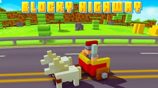 Blocky Highway: Traffic Racing Gameplay | New Vehicle War Chariot Country Side One Way Scored 1622 screenshot 3