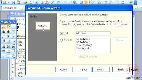 Access 2003:  Adding Buttons to a Form