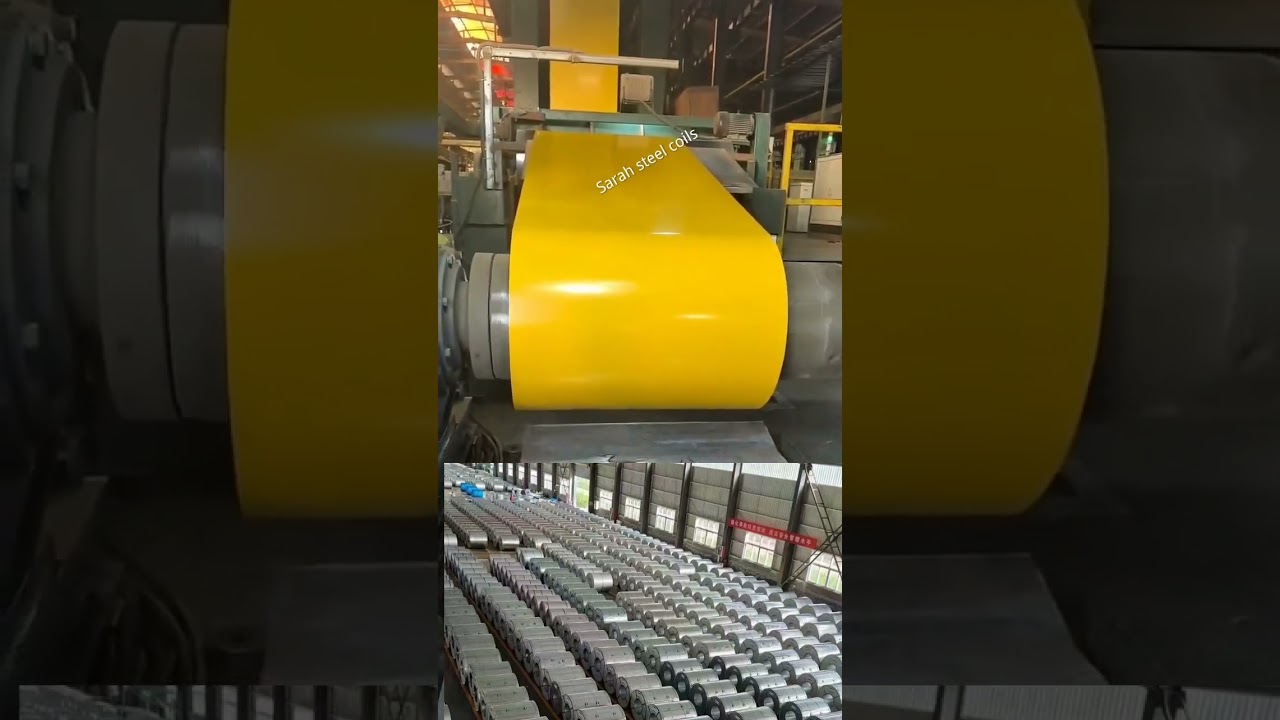China color coated steel coil factory PPGI  # metal manufacturing # factory# construction materials
