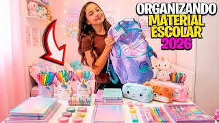 ORGANIZANDO MEU MATERIAL ESCOLAR 2026 *Mostrei tudo!