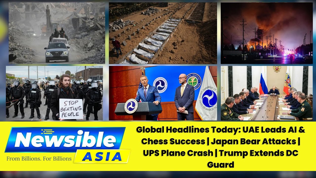 Global Headlines Today: UAE Leads AI & Chess Success | Japan Bear Attacks | UPS Plane Crash
