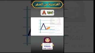 كتابة الحرف A بالحجم الكبير ✍️ #تعلم_الفرنسية