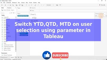 Switch YTD,QTD, MTD on user selection using parameter in Tableau