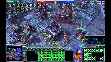 zerg vs terran muta into swarmhost and transitioning