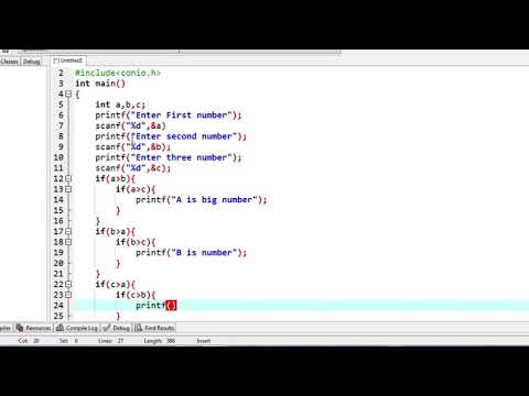 C Program to find largest of Three given Number | C Program to Find the Biggest of 3 Numbers