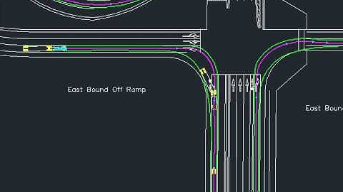 AutoTurn Partial Cloverleaf (ParClo) Eastbound Off-Ramp
