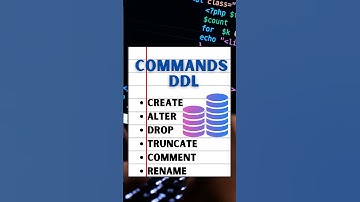 DDL COMMANS | Data Definition Language