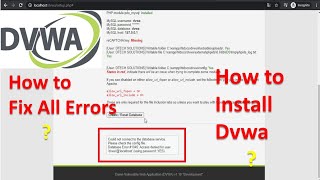 How To Fix Dvwa Installation Errors? | How to Install Dvwa?| DVWA All Errors Fix | Dtech Solutions Profile
