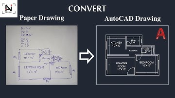 2d floor plan in AutoCAD from paper draft plan.( Easy Technique with minimum use of line tool).