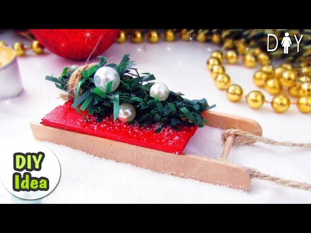 DIY Christmas Gift ? MINI SLEIGH DECOR