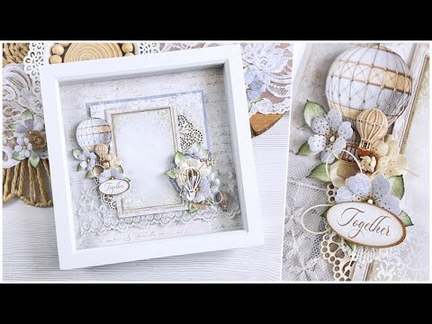 Romantic photo frame, one of a kind, handmade gift idea