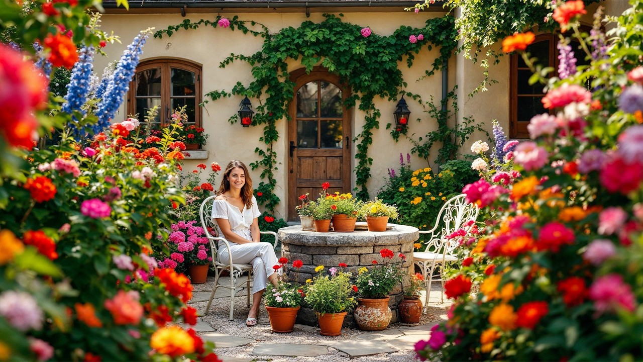 Explore the Charming Little Garden  Beautiful Plants, Rustic Design, Relax Amidst Nature