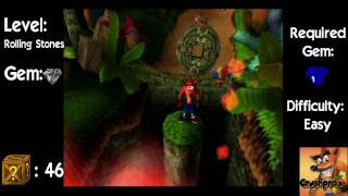 Lets Play Crash Bandicoot - Part 7 - Rolling Stones (First Visit) - Brio Invented Brio Bonus Rounds
