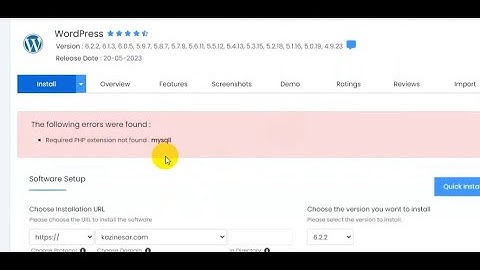required php extension not found mysql cpanel