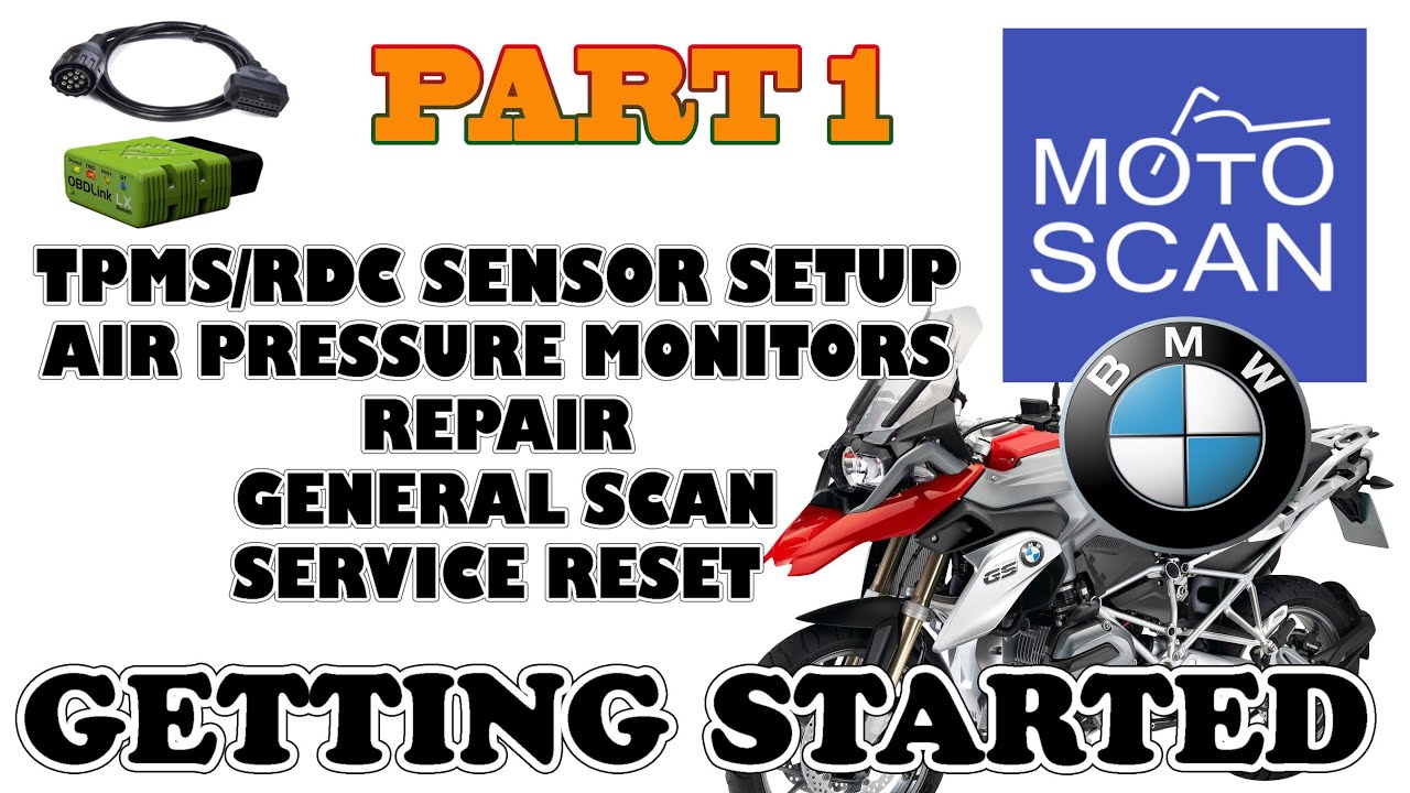 MOTOSCAN APP TUTORIAL PART 1, TPMS/RDC SENSOR SETUP, SERVICE RESET, GENERAL SCAN
