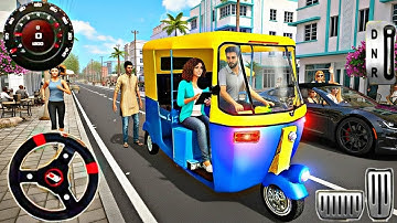 Tuk Tuk Rickshaw Simulator 2025 | Drive in Indian Streets & Pick Passengers Android Gameplay