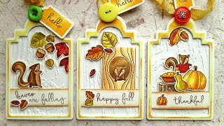 Leaves Are Falling - Shadow Box Tag Set