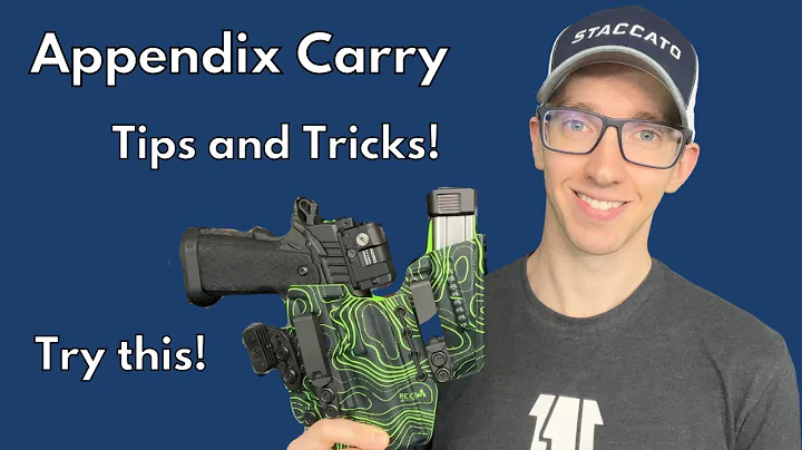 Need HELP with appendix carry? - Try these tips for better comfort and concealment!
