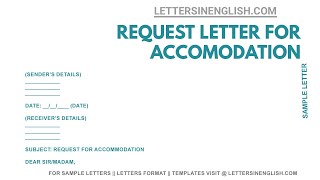 Letter of Accommodation for Employee – How To Write Accommodation Request