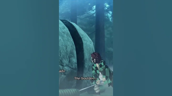 Demon Slayer Tanjiro Cut The Boulder in Half