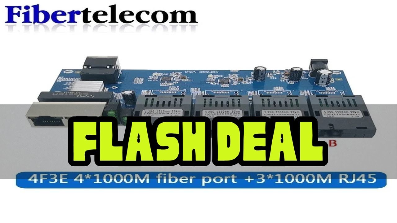 Gigabit Fiber Optic Media Converter SC 100/1000M PCBA Board Singlemode 4 Fiber 3 RJ45 Ethernet Swit