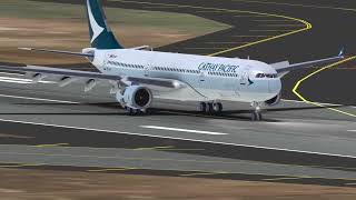 [RFS] Cathay Pacific A330-300 Landing at VHHH (Hong Kong Int.)