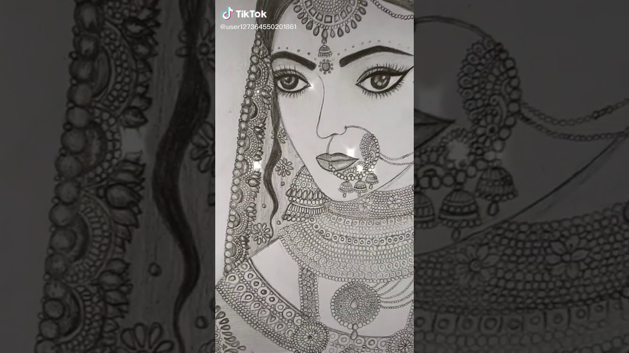 Dulhan Pencil Sketch