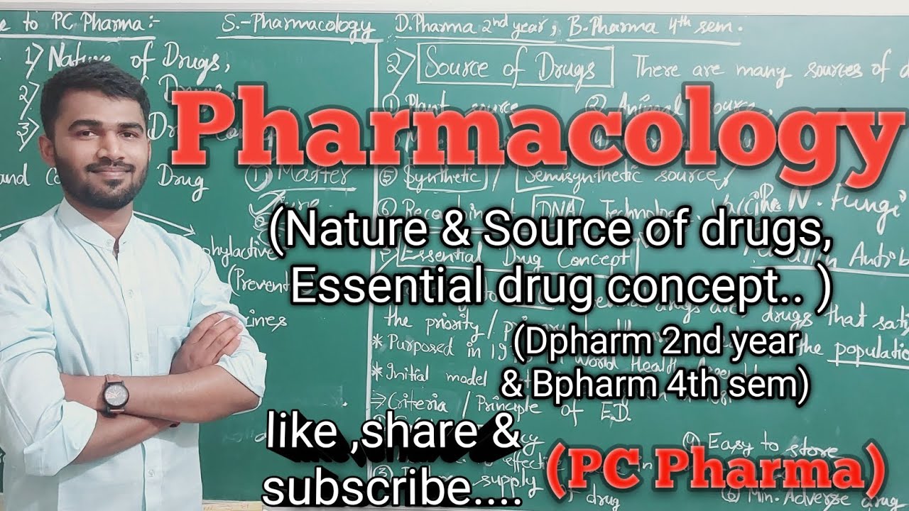 Pharmacology,Topic -Nature & Source of drugs, Essential drug concept