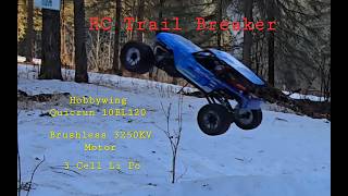 Axial Wraith OVERPOWERED??? 3CELL with 10BL120 ESC first test run!