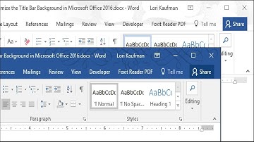 How to Customize the Title Bar Theme in Microsoft Office 2016