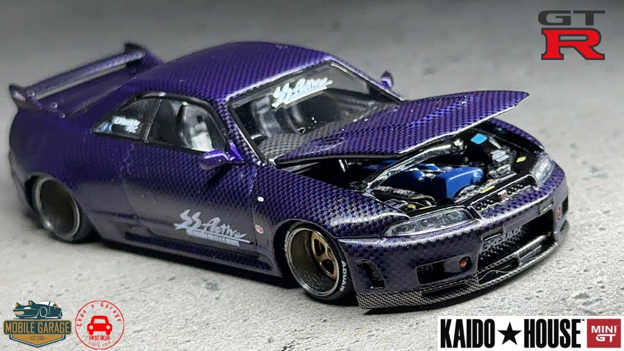 Mini GT x Kaido House Nissan Skyline GT-R (R33) Active Carbon R V2