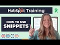 🚀 Stop Copy-Pasting in HubSpot! Save Time with Snippets! 💡