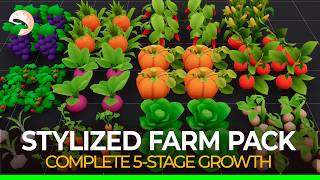 Stylized Farm Crops - Ultimate Low Poly Asset Pack (Unity, Roblox and Unreal)