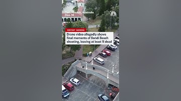 Drone video allegedly shows final moments of Bondi Beach shooting