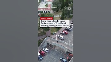 Drone video allegedly shows final moments of Bondi Beach shooting