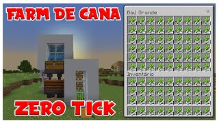 Como fazer a nova FARM de CANA ZERO tick - Minecraft Bedrock (1.17.34)