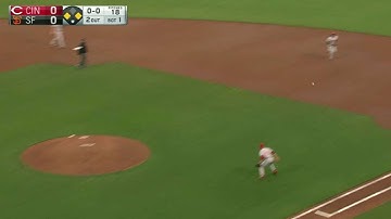 CIN@SF: Posey opens the scoring with an RBI single