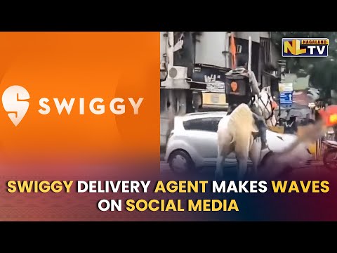AMID HEAVY RAINFALL IN MUMBAI SWIGGY DELIVERY AGENT DELIVER ORDERS USING HORSE