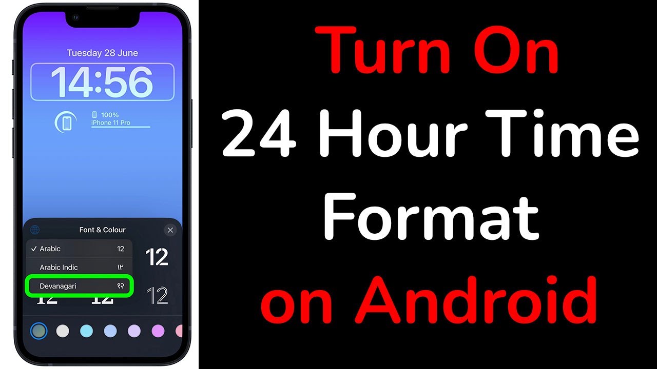 How to Enable 24 Hour Time Format on Android Phone? - YouTube