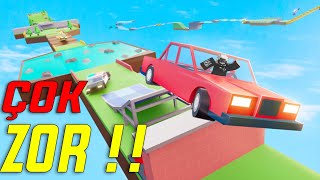 Araba ile Zorlu Parkuru Bitirdim !!! | Roblox Car Obby