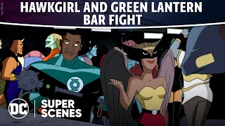 Justice League - Hawkgirl and Green Lantern Bar Fight | Super Scenes | DC