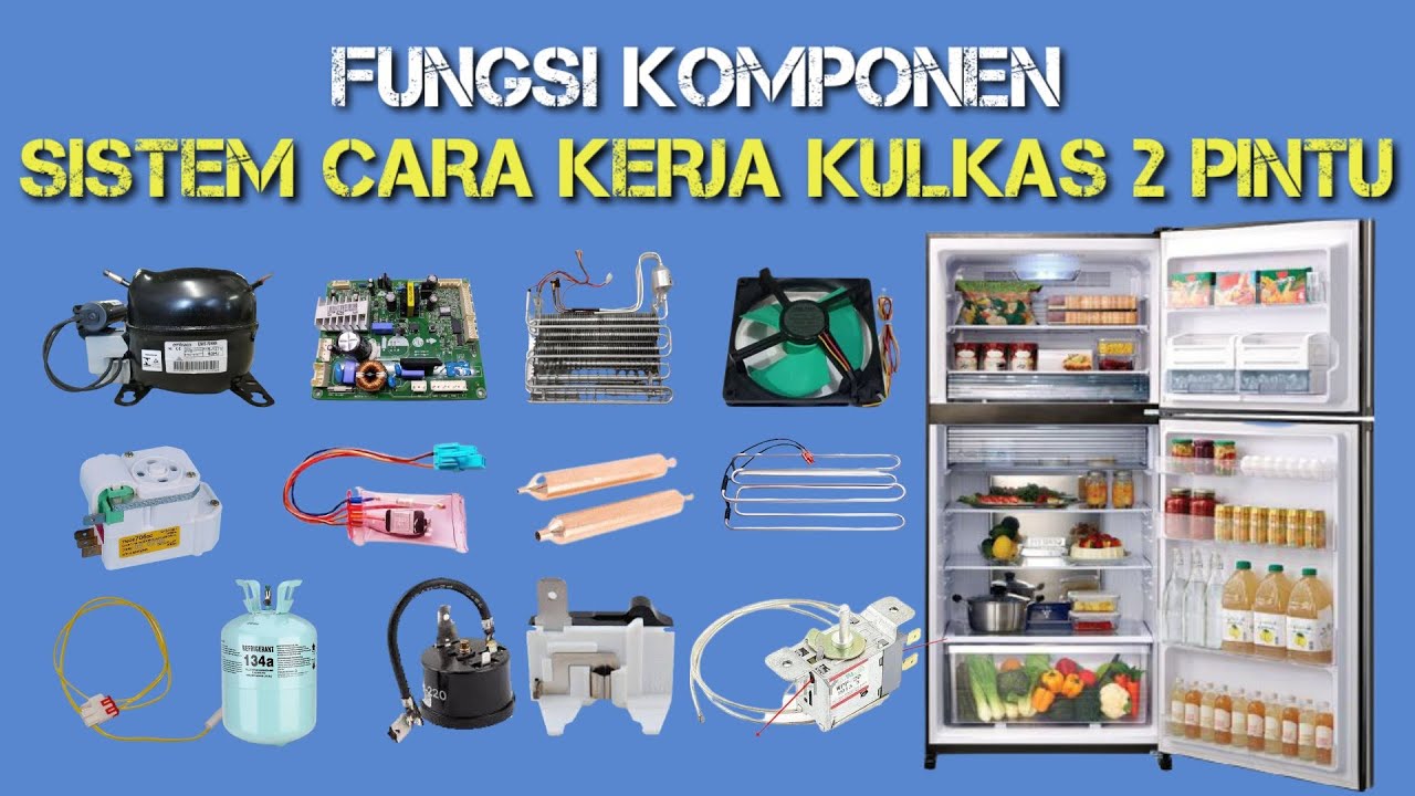 Fungsi Dan Sistem Cara Kerja Komponen Kulkas 2 Pintu Youtube