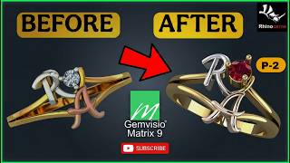 Matrix 9 Tutorial || How to Design a Couple Ring || for Beginners || AMIT CAD #3dmodeling #lettering