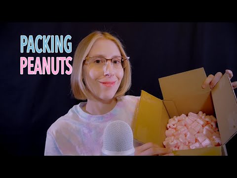 ASMR | Packing Peanuts - styrofoam squeaking, popping, tapping