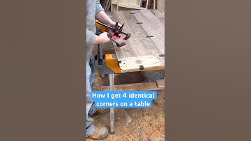 Using a jig with different curves for identical table corners #woodworking #workshop #tools