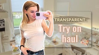 Transparent Clothes Try On Haul | Sheer Fabric & No Bra Trend with Stacy
