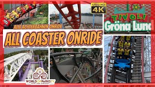 Grönalund All Roller Coaster POV Onride - Gröna Lund Alle Achterbahnen on-ride - Monster - Insane